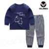VEJARO BC002 Infant Baby Clothes Sets Pattern Penguin-Blue